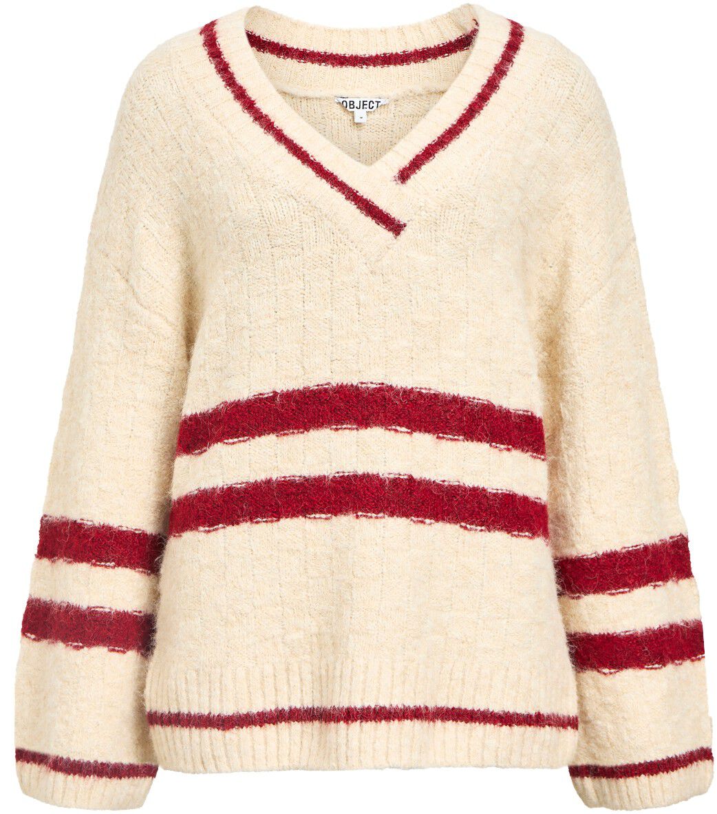 OBJJULINE L/S LO KNIT PULLOVER 140