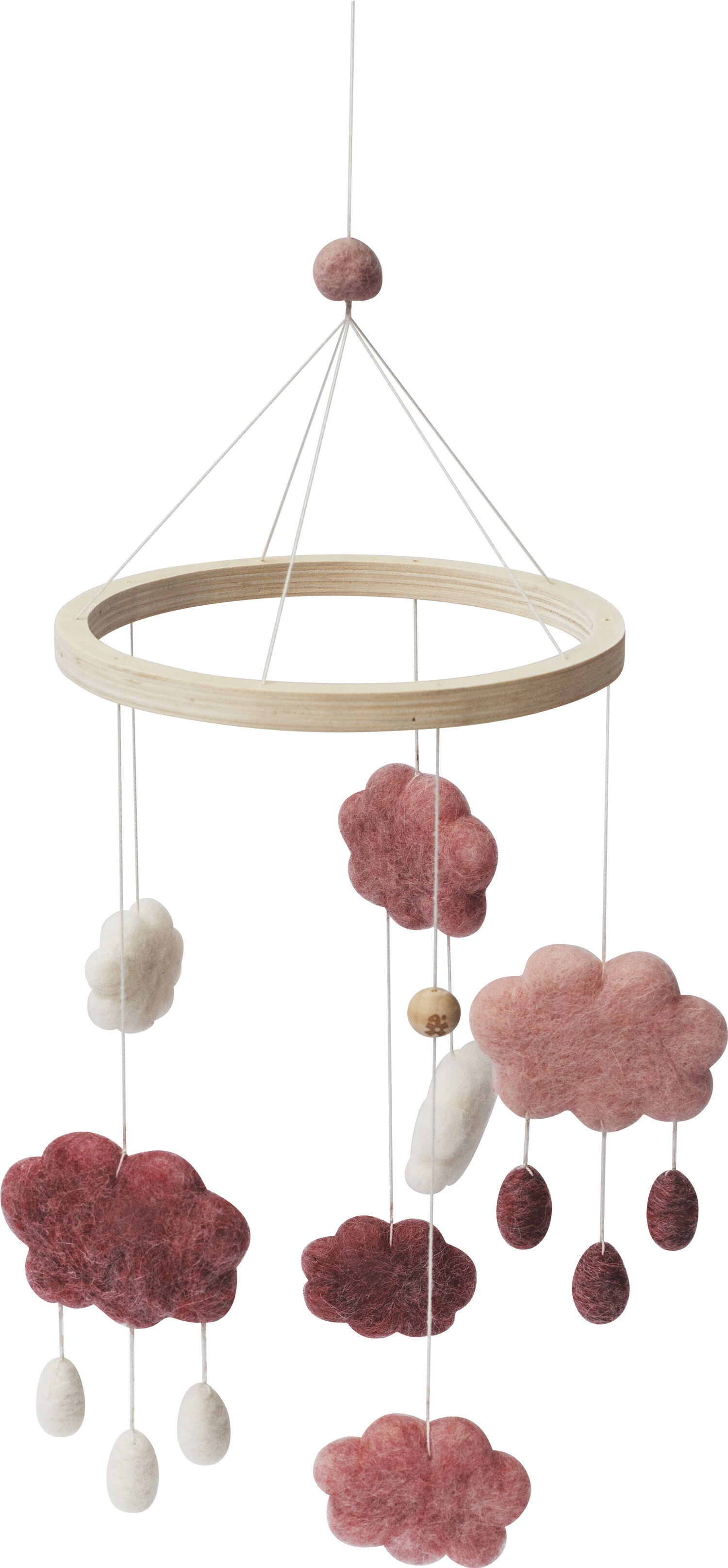 Uro i filt, skyer, cotton candy pink