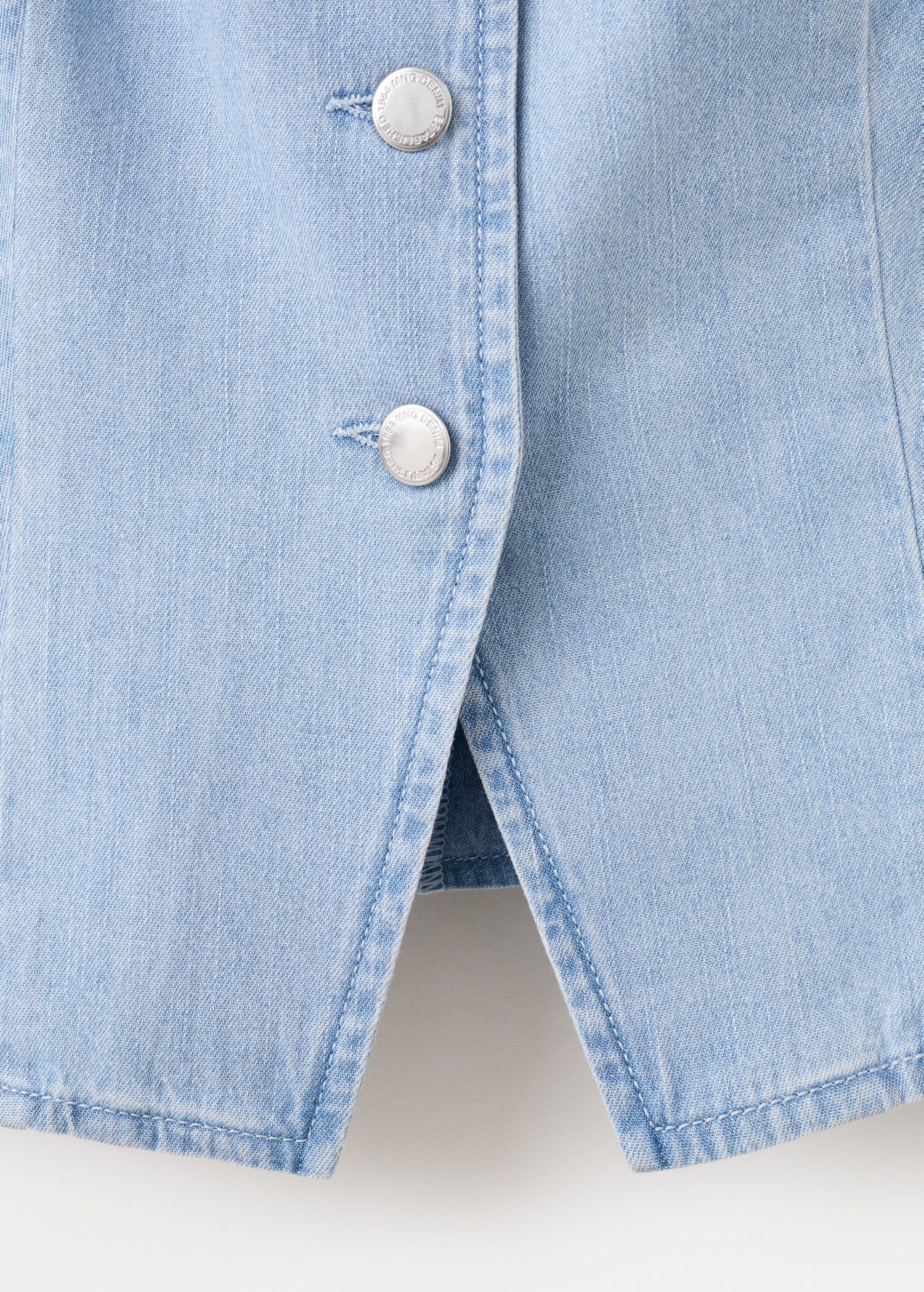 Denim buttoned gilet