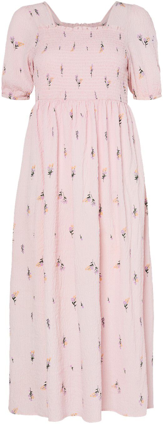 PCJEO SS SQUARE NECK MIDI DRESS WVN