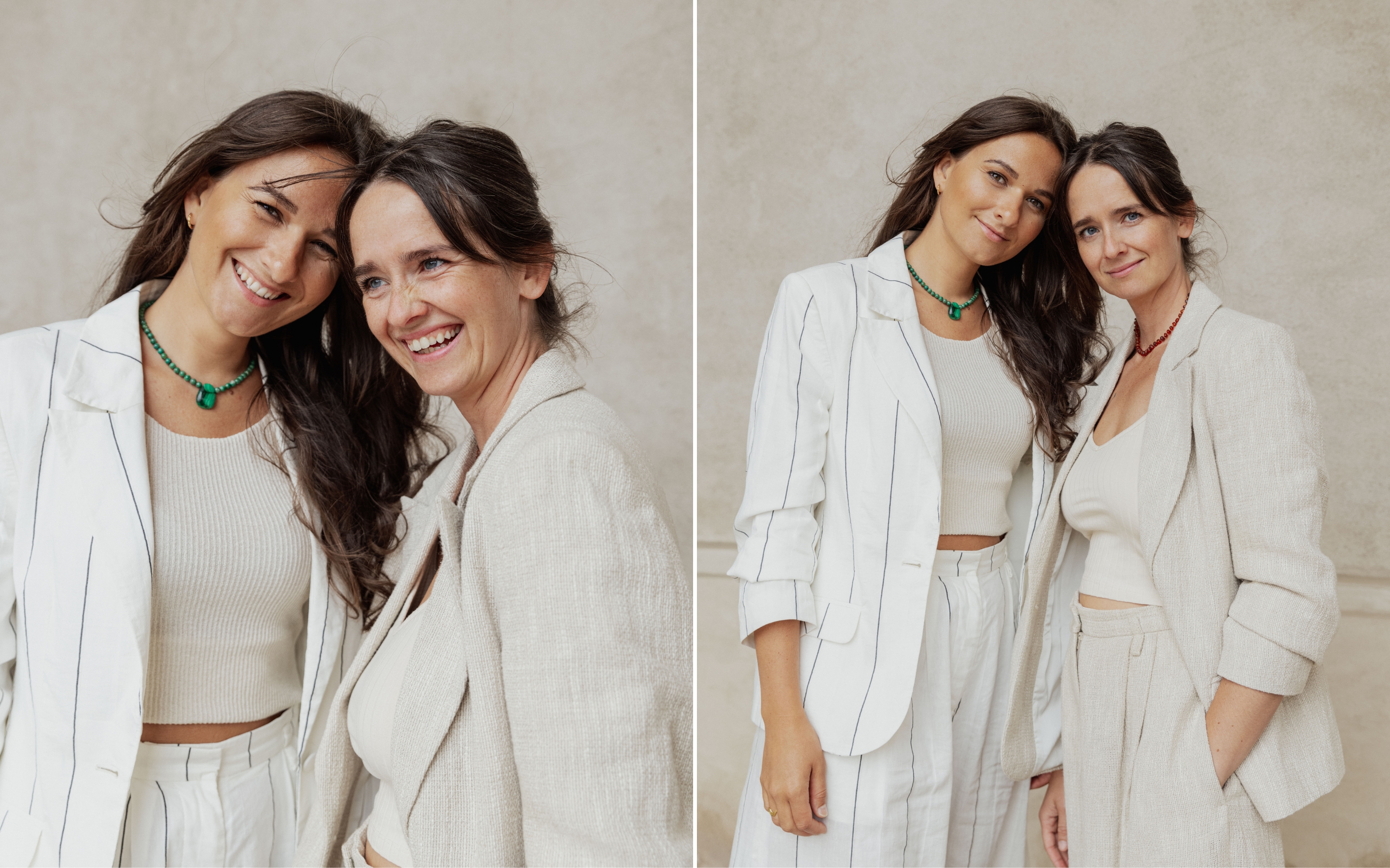 kollage med to kvinder