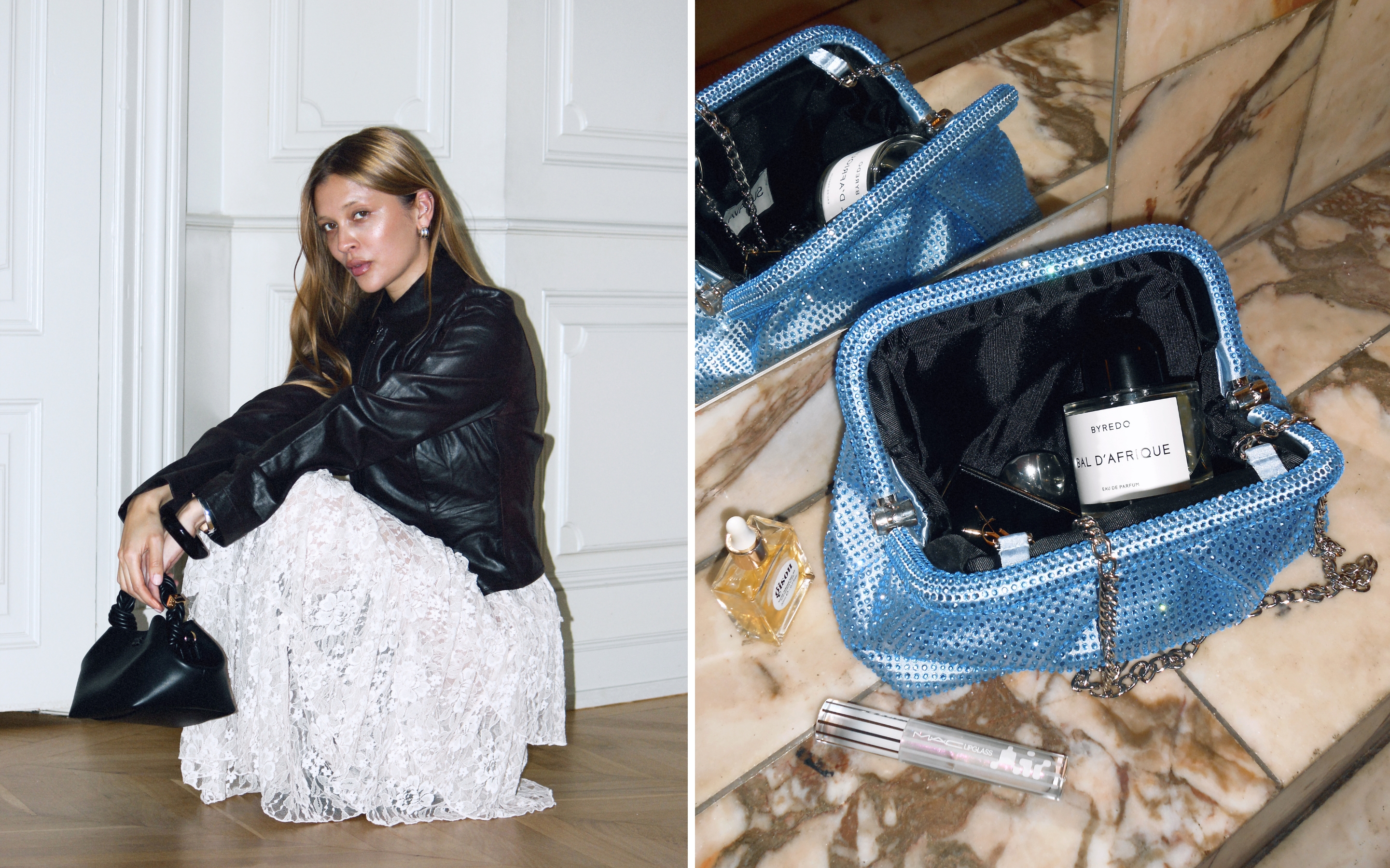 kvinde og makeuptaske