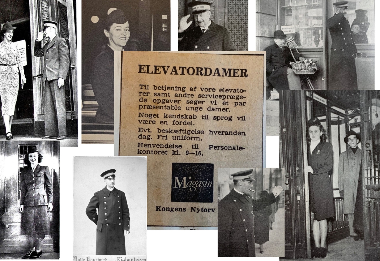 kollage med arkiv billeder