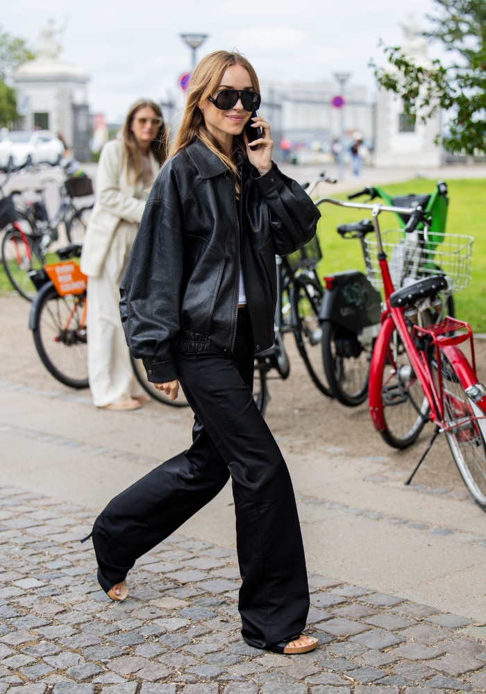 street style af kvinde udenfor