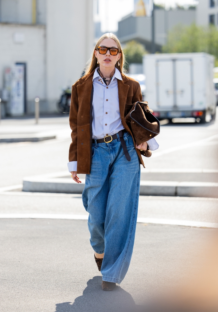 street style af kvinde udenfor