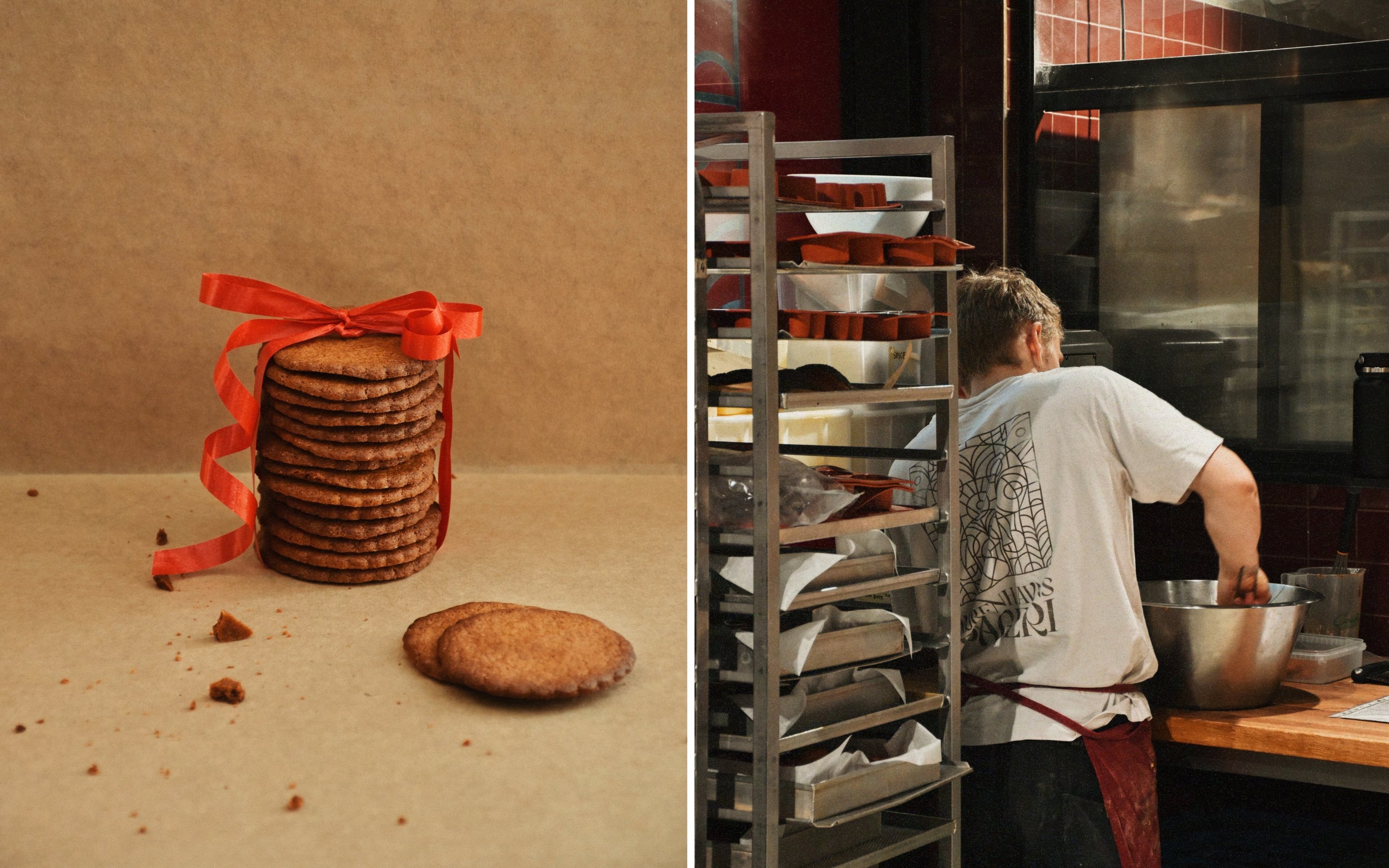 kollage med brunkager