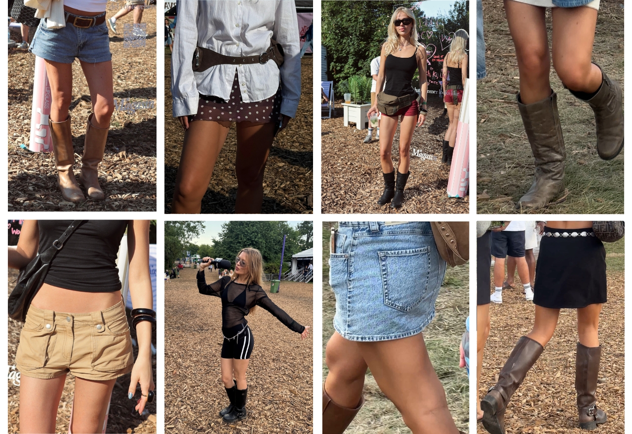 'Billeder af unge kvinder iført outfits med korte shorts