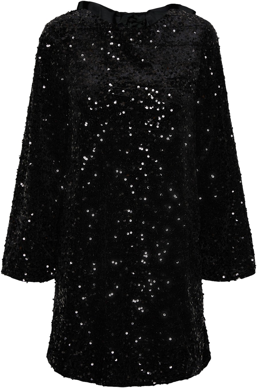 Pckam LS Deep Back BOW Dress JRS NO