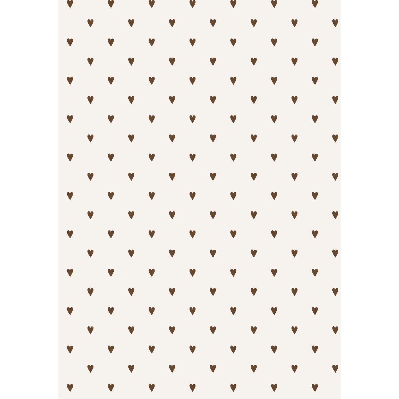 Papirrulle Brune Hjerter 5 M/rulle