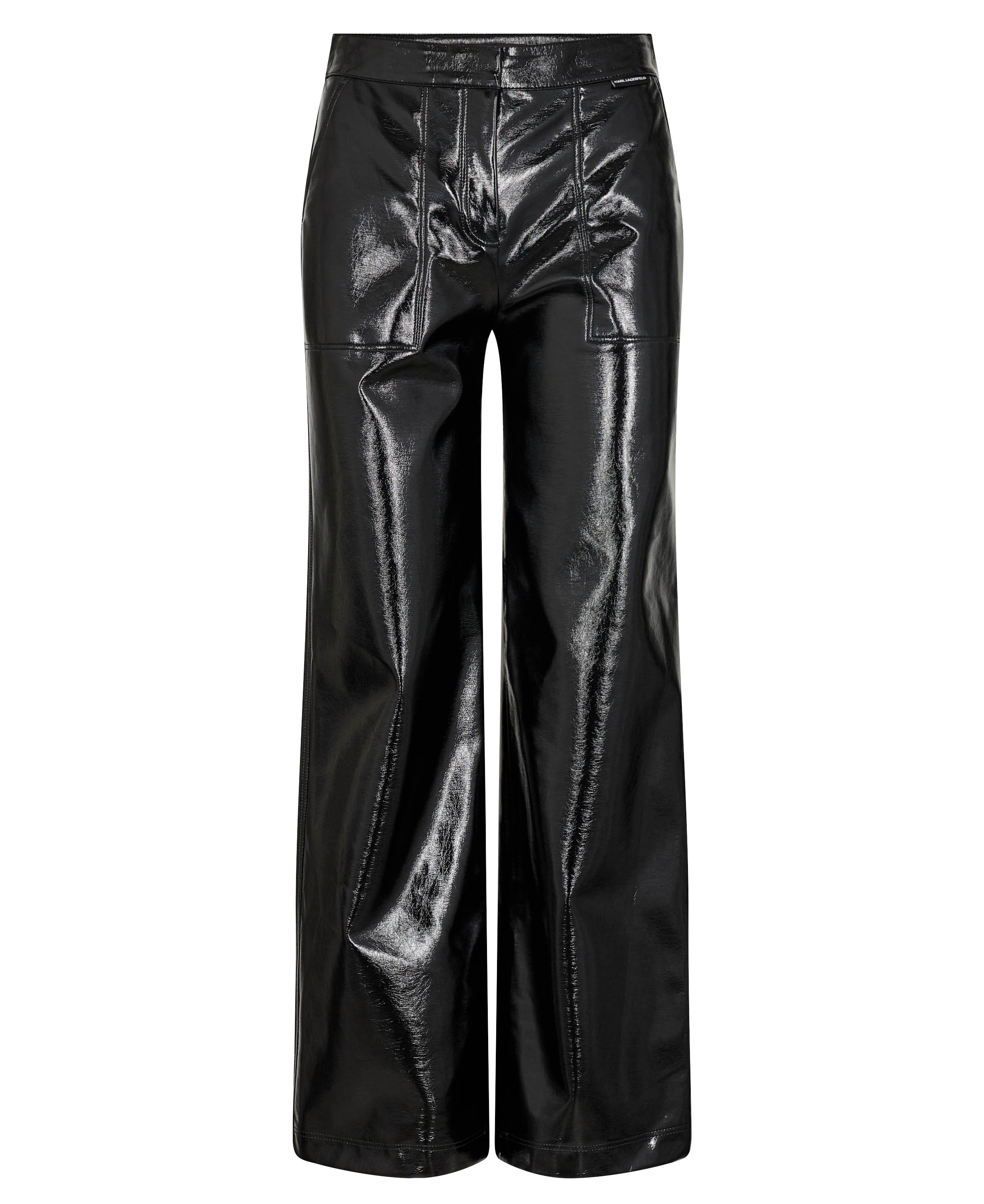 Faux Patent Leather Pants