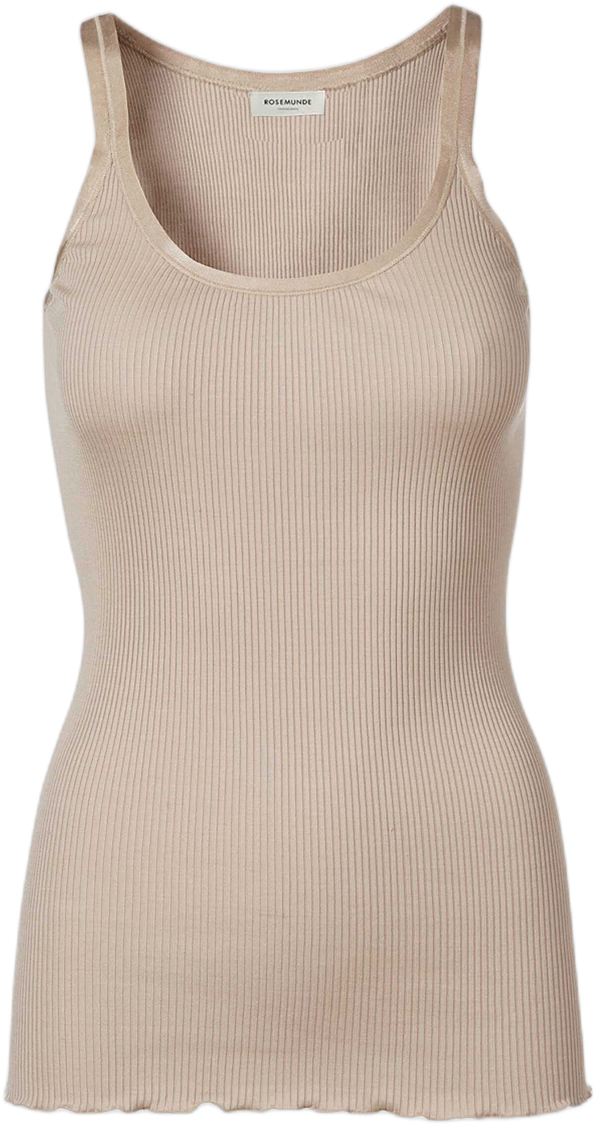 Rwbelle Silk Uneck Strap Elastic Top
