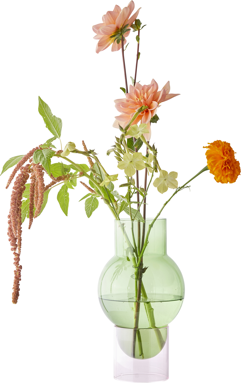 Bubble Tube, Large, Green/rose,90270gr