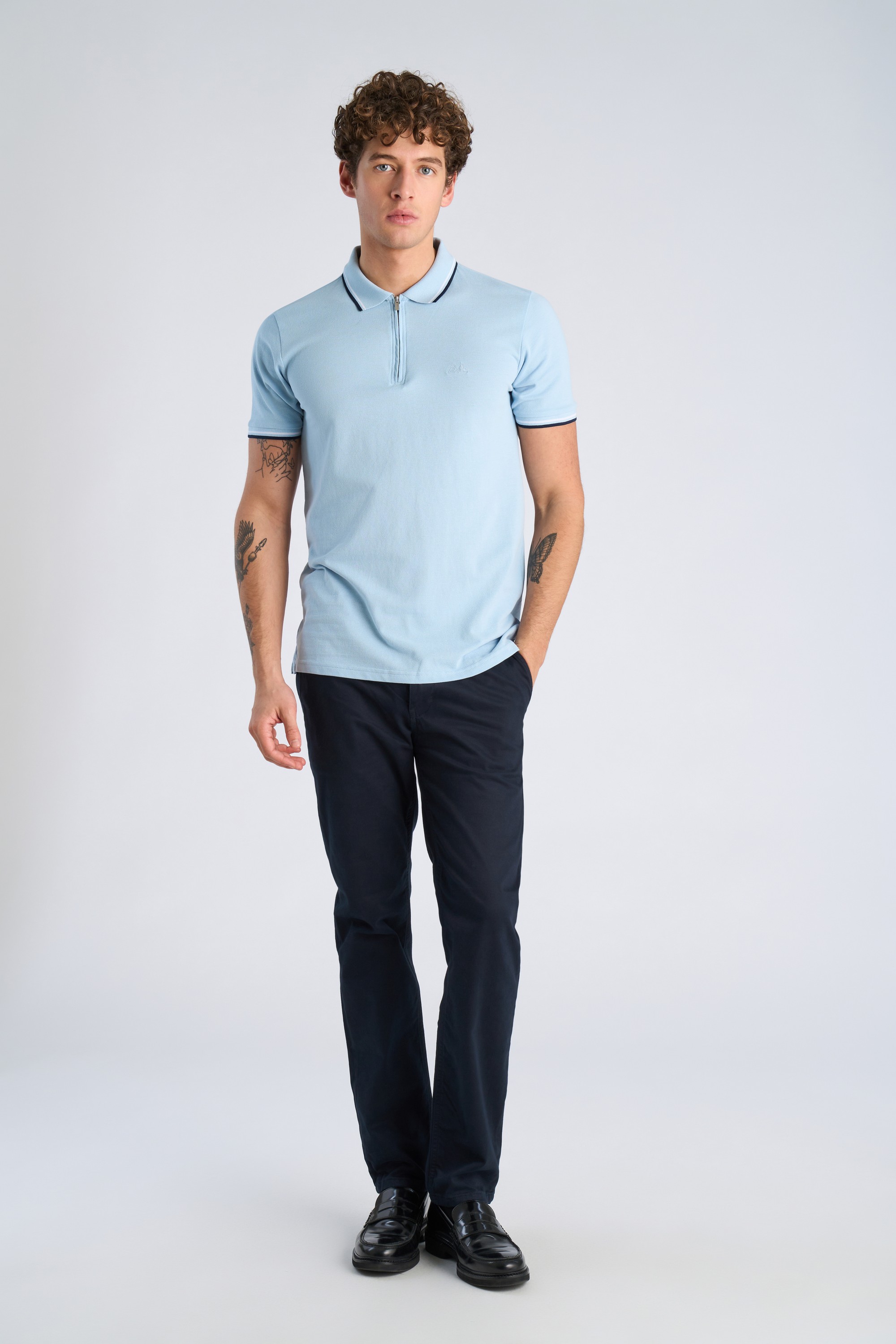 Polo Shirt w. zip Neck