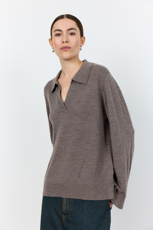 Lrismaila 9 Pullover Lys Brun
