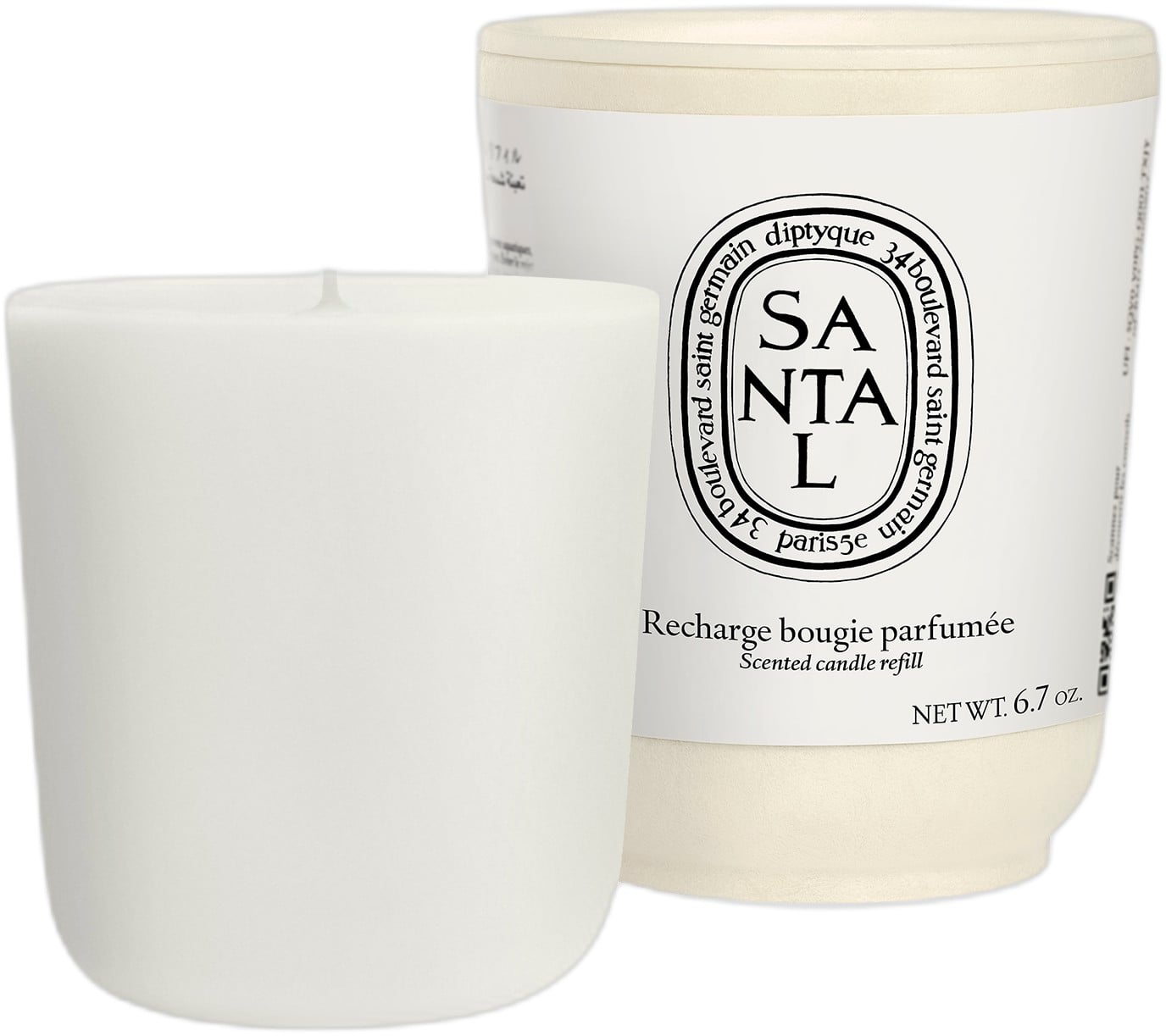 Refill Classic Candle Santal 190g / 6,7 oz