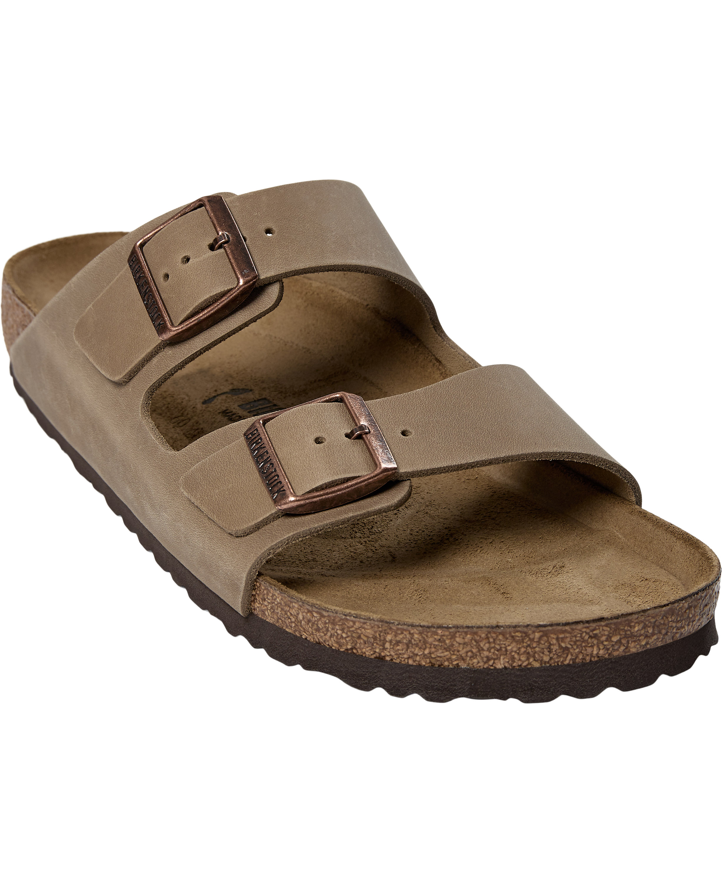 Arizona Leoi Tobacco Brown Birkenstock Sandaler Str 45 Mand