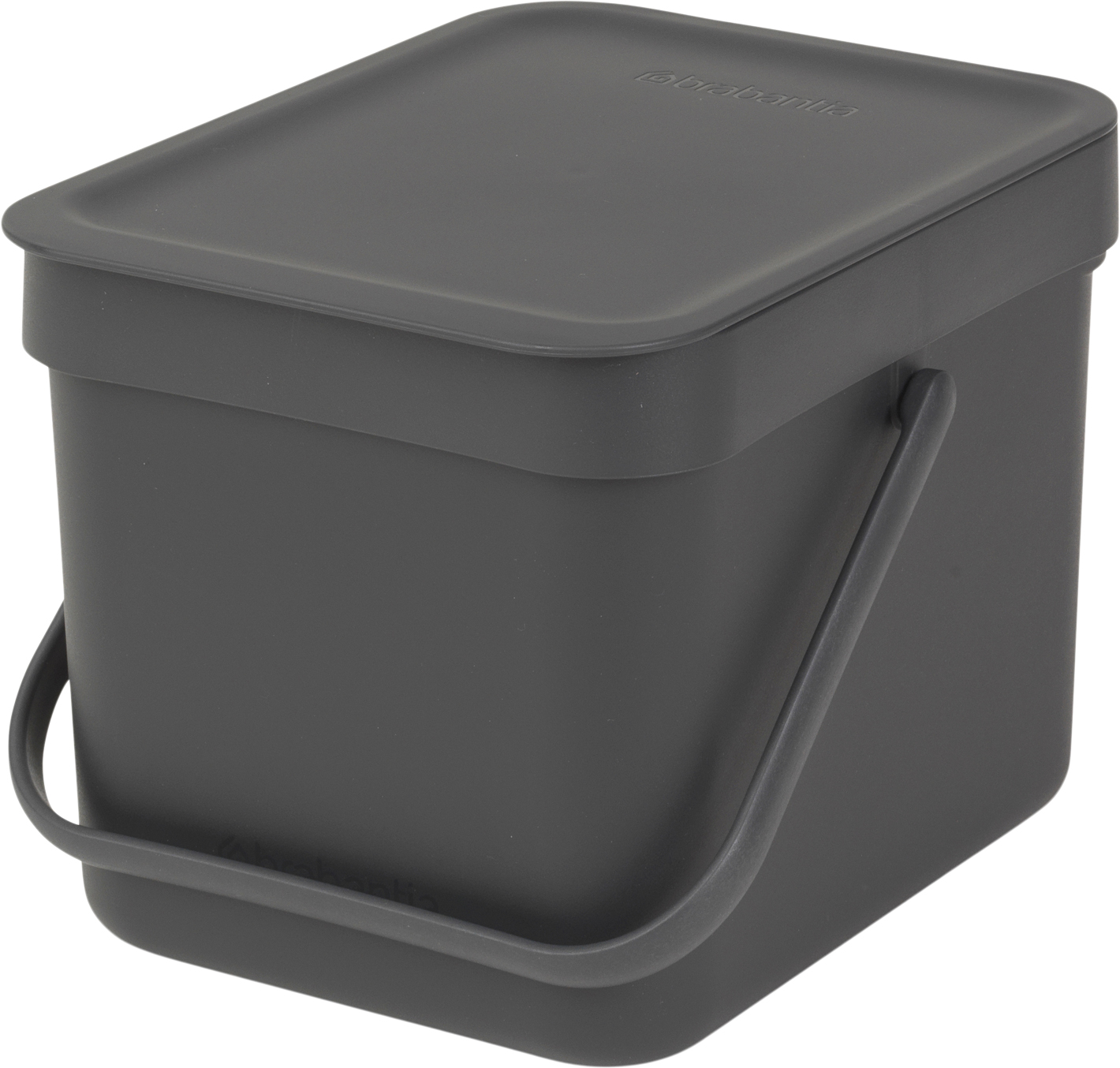 Affaldsspand M/lÃ¥g Sort.kon. 6 ltr