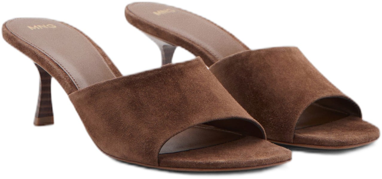 Suede Kitten Heel Sandal