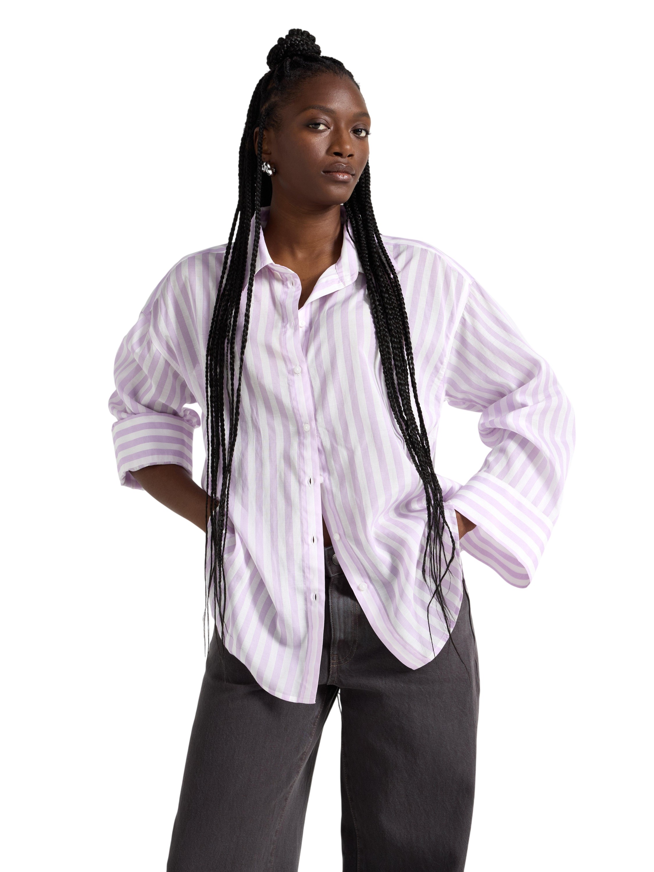 Vævet Skjorte i Viskoseblanding med