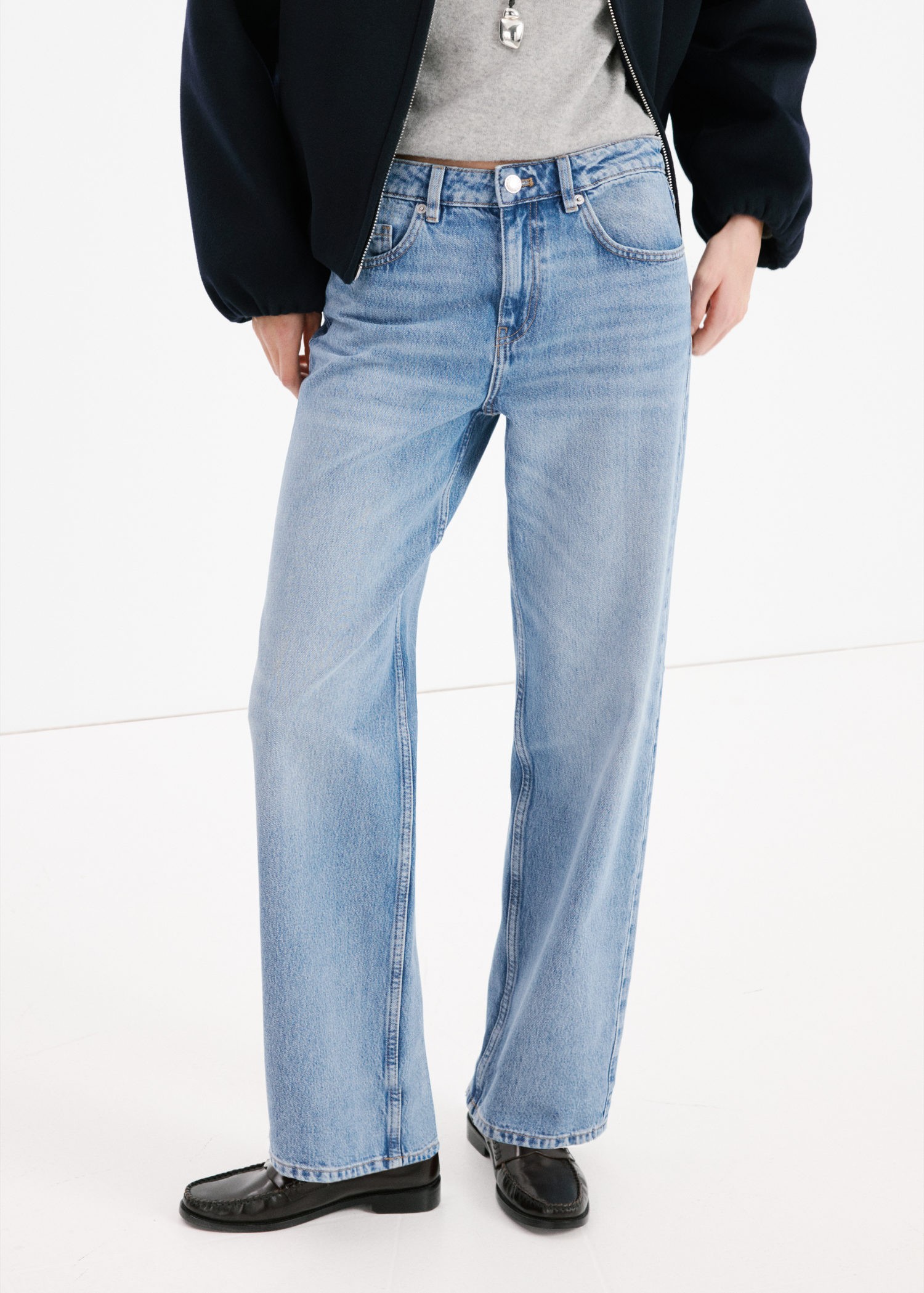 Straight Lowwaist Cotton Jeans