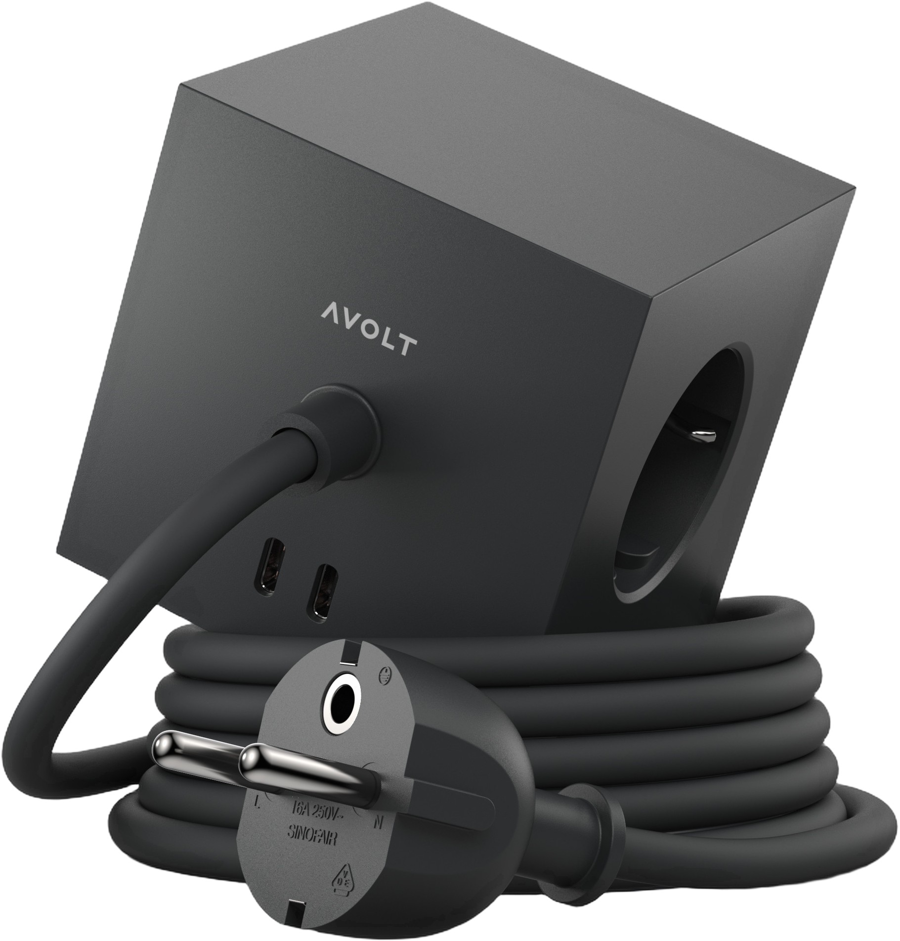 Square 1 Usb-c – 1,8m F EU – Stockholm Black