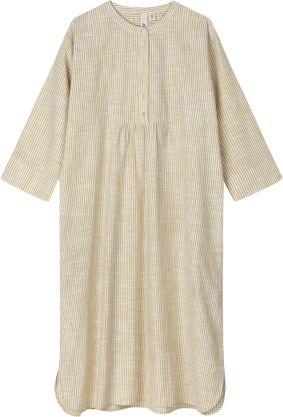 Monochrome Lines Sonja Dress Okker/hvid S/M