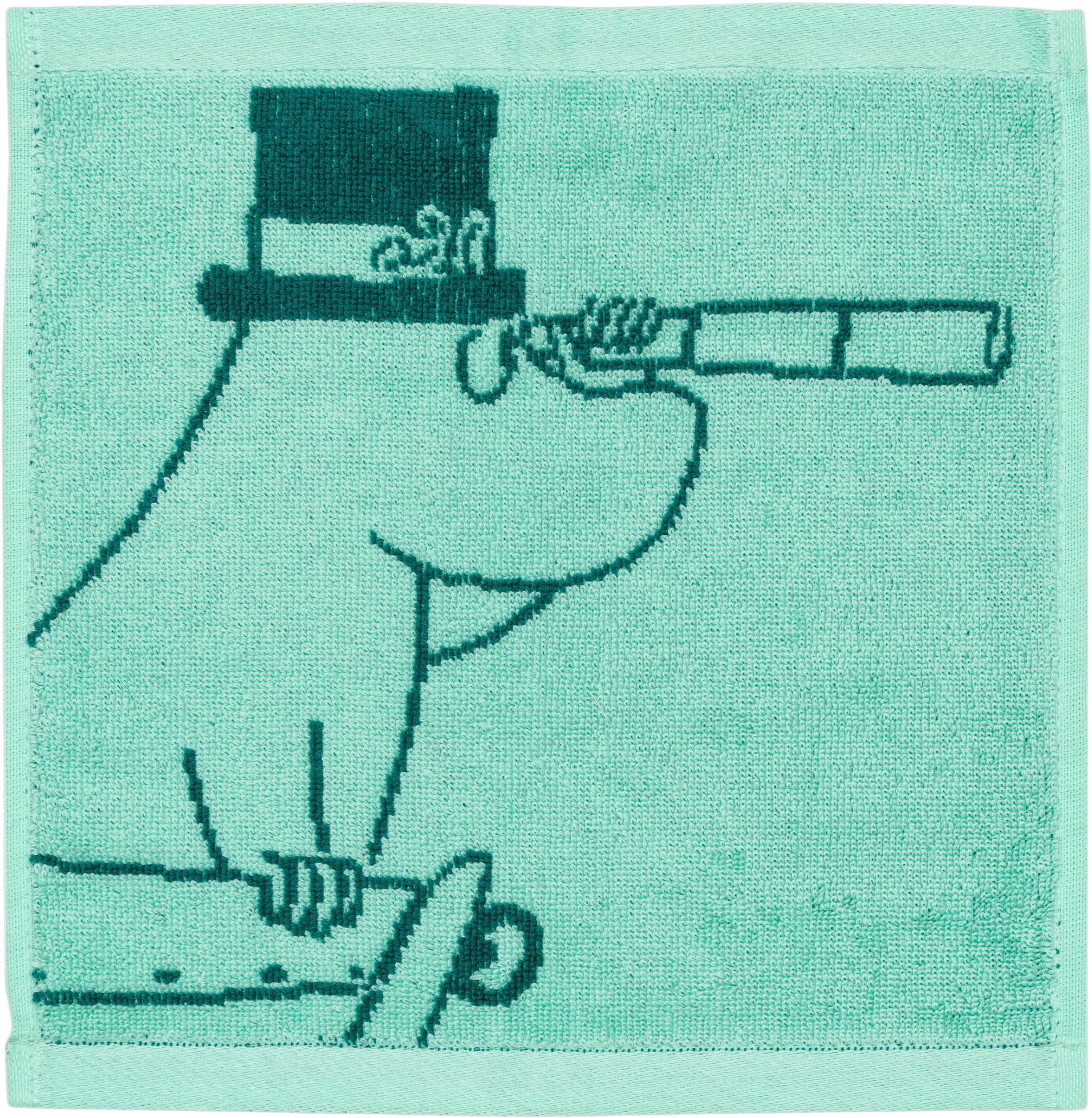 Moomin tw 25x25 Moominpappa Teal Gots