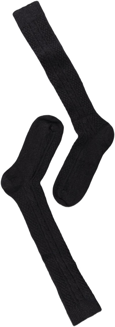 Note Wool Cable Knee High
