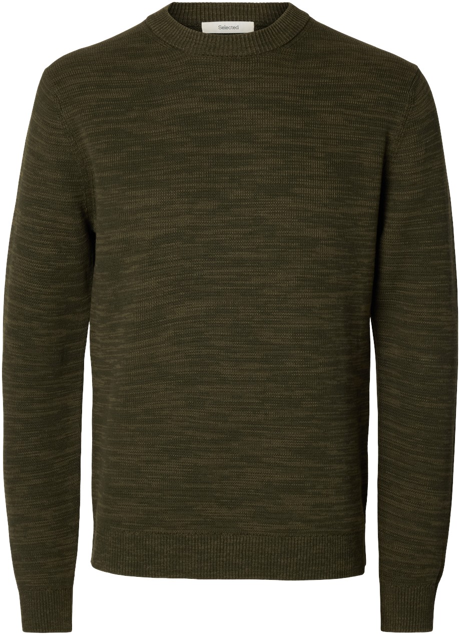 Slhdane LS Knit Structure Crew Neck
