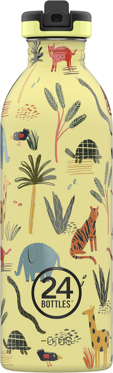 Drikkeflaske Urban Bottle - Jungle Friends - w. Sports Lid