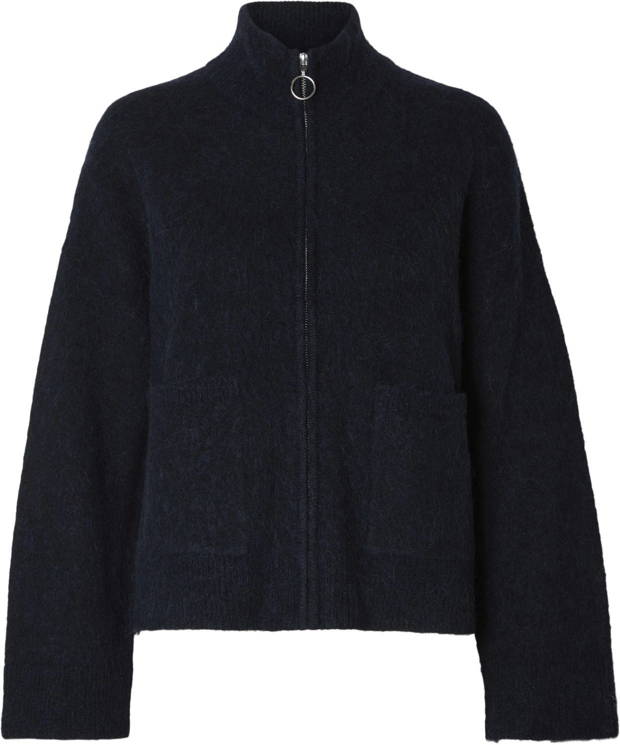 Slfsia RAS LS Alpaca Blend Knit Zipper Cardigan