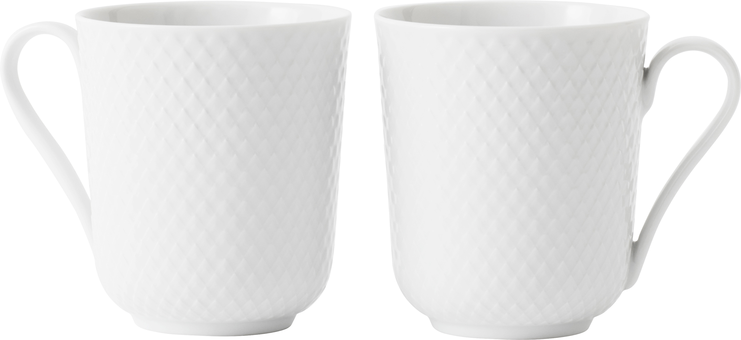 Rhombe mug 33cl, White 2 stk.