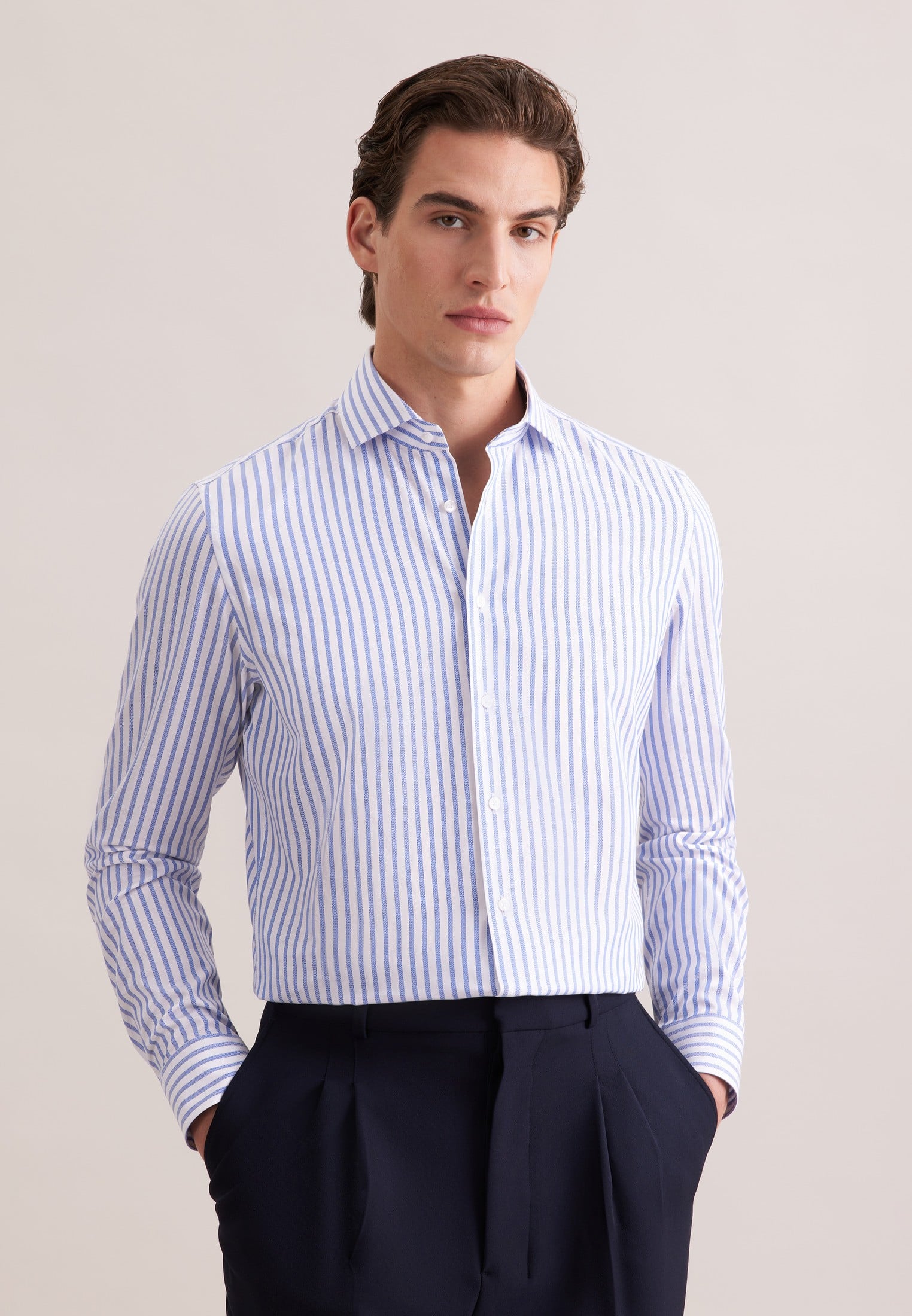 Business Shirt Slim 1/1 Kentcollar Stripes