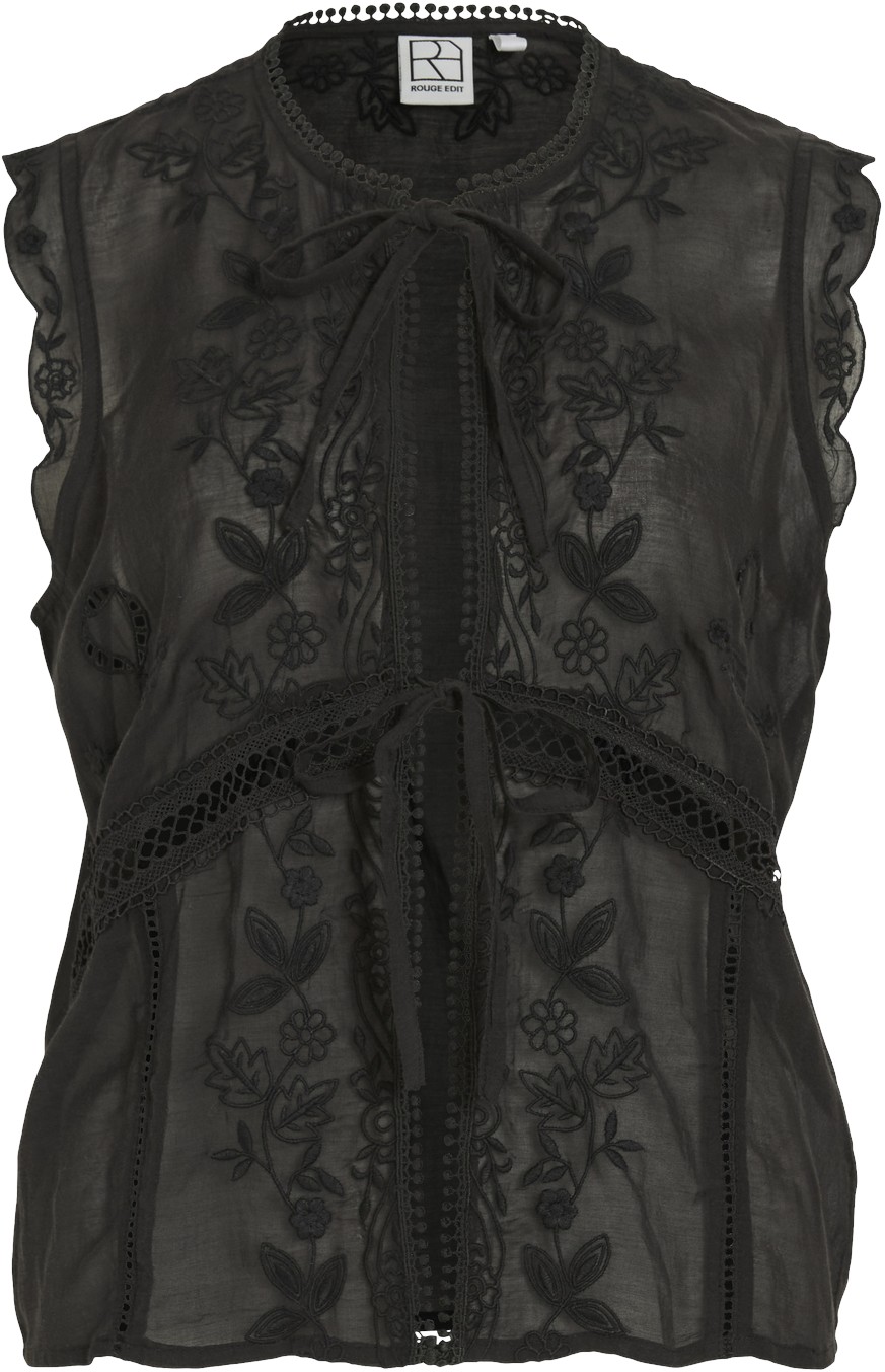 Rouivy S/L TIE Neck TOP
