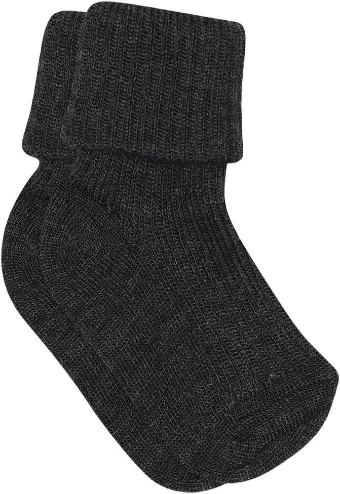 Ankle Wool RIB Turn Down