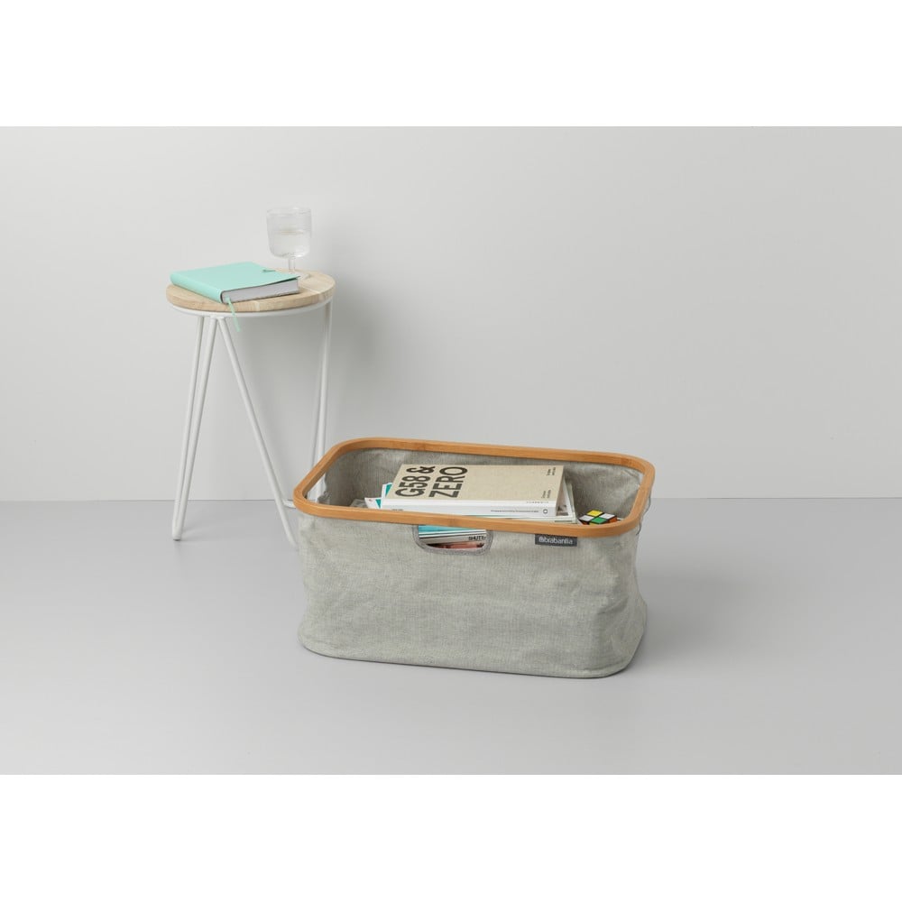 Foldbar Vasketøjs Kurv 40 ltr. Grey