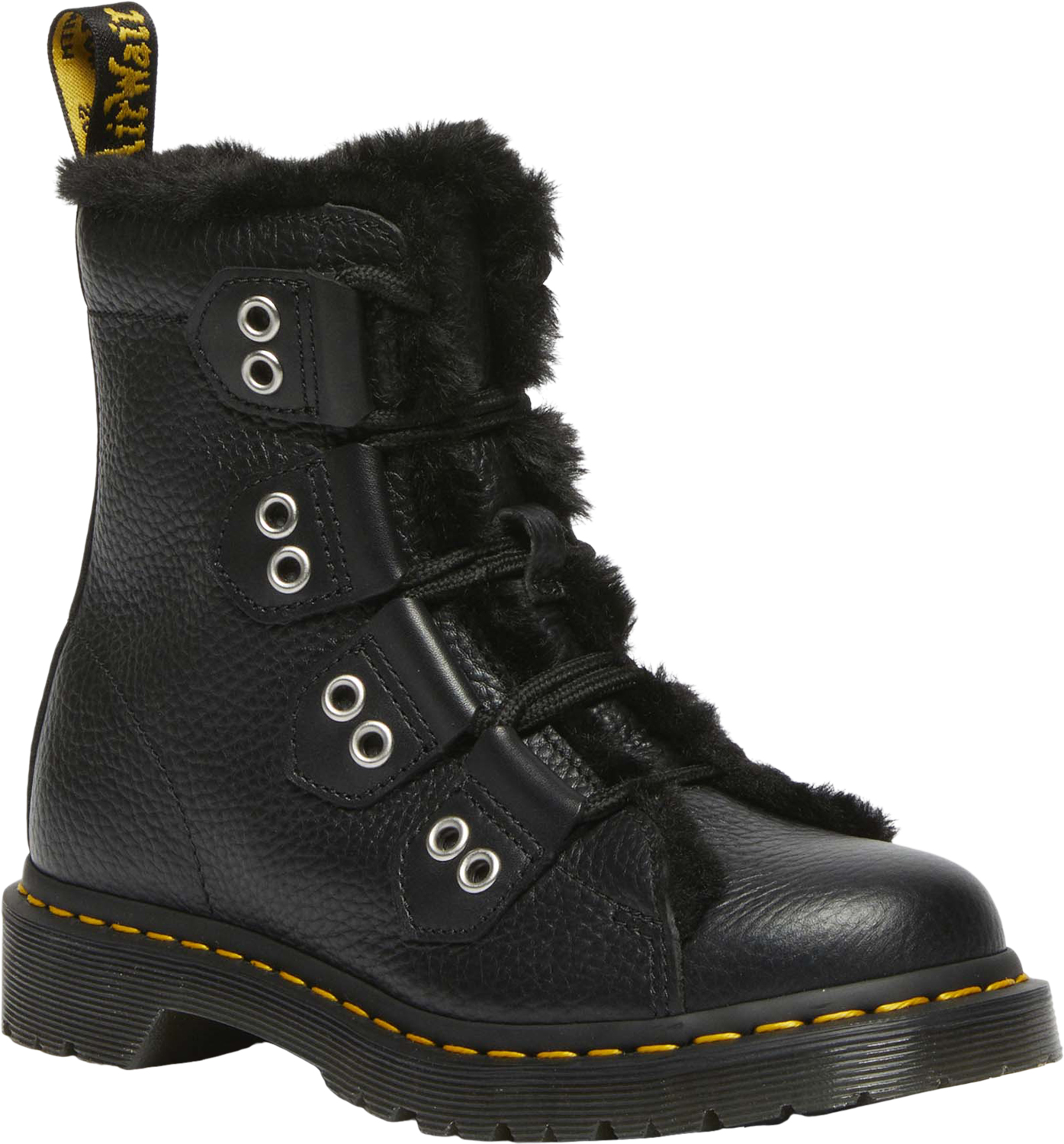 Billede af 1460 Ltt Fl Black Milled Nappa+Wanama+Milo Fur