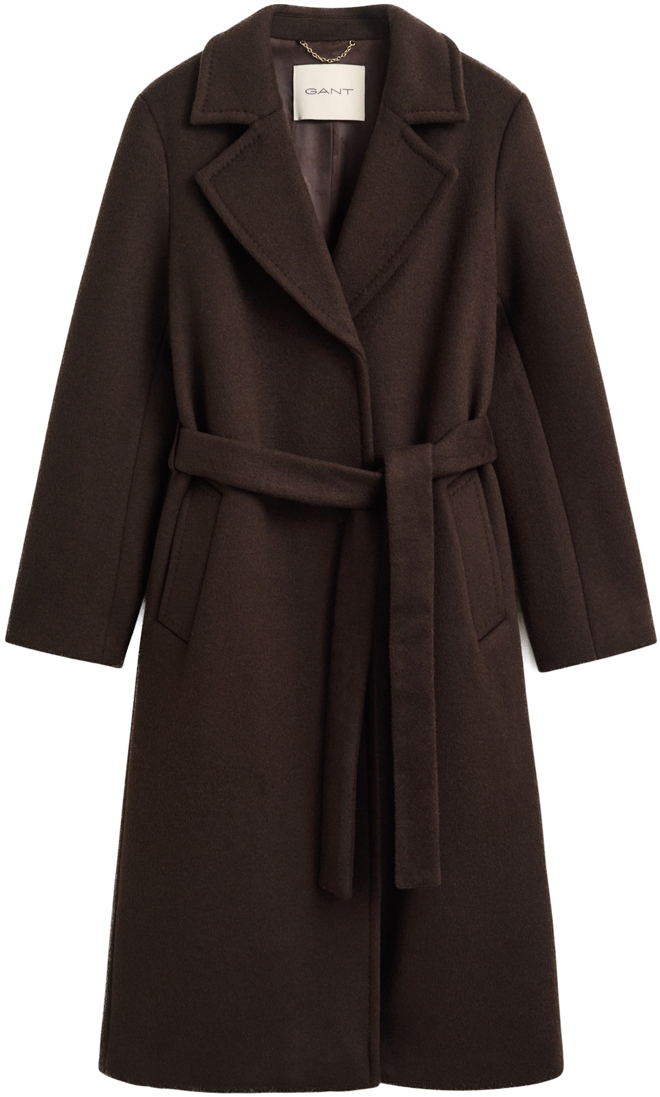 Belted Wool Blend Coat