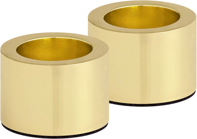 Light Candleholder Taper, Matte Brass, 2pack, 3,25x2,32 cm