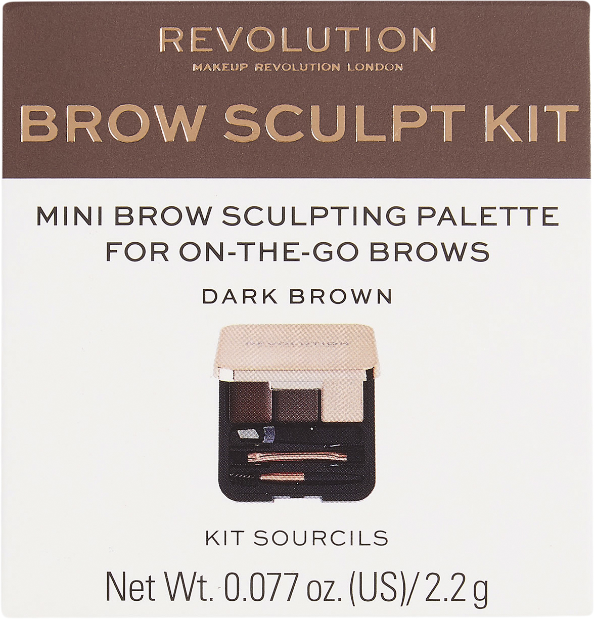 Revolution Brow Sculpt Kit Dark Brown