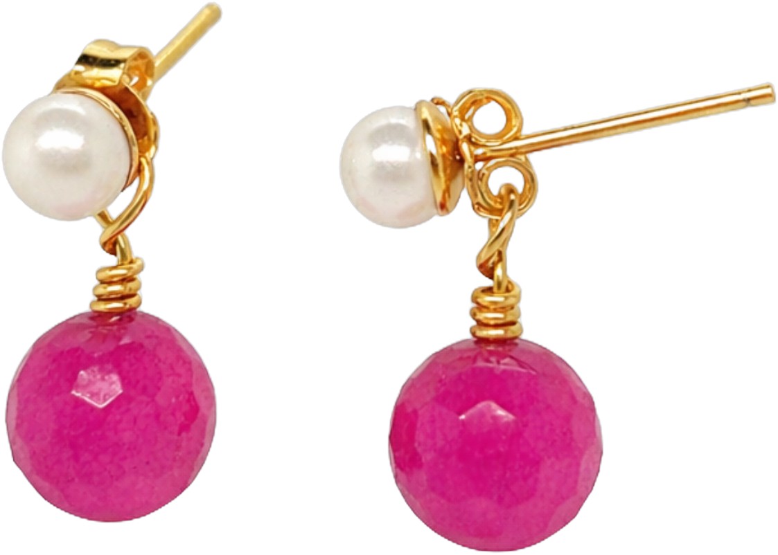 Ina Agat Earrings Gold