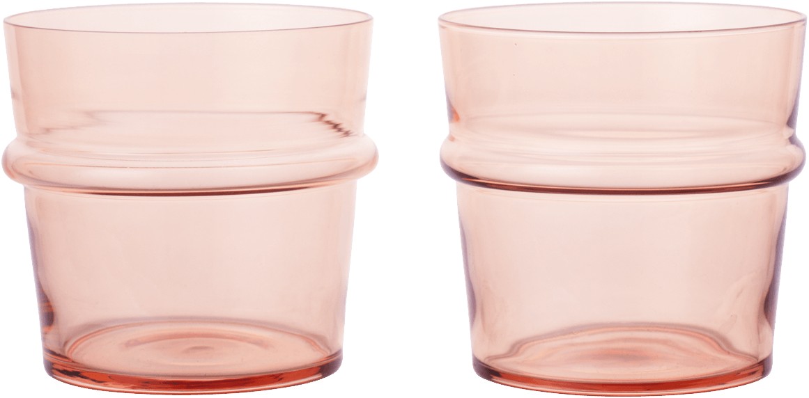 Boya Low Glasses Set of 2 - Blush