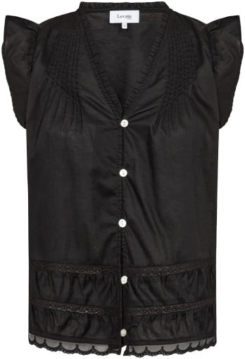 Lrrosy 2 Bluse Sort