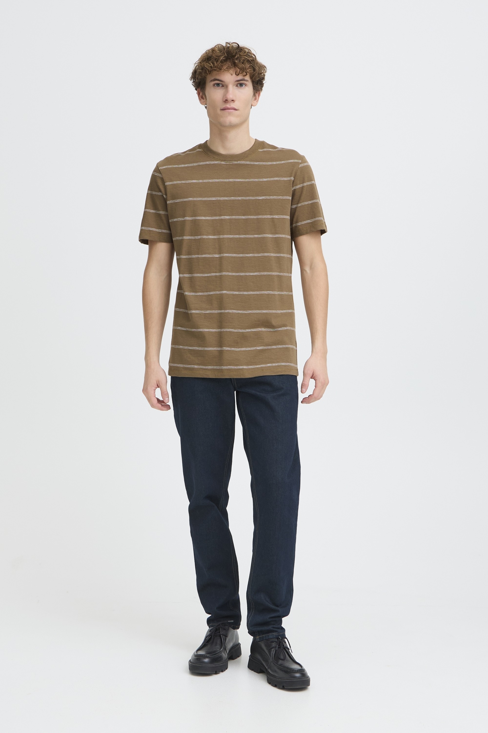 Cflie 0256 Striped Slub TEE