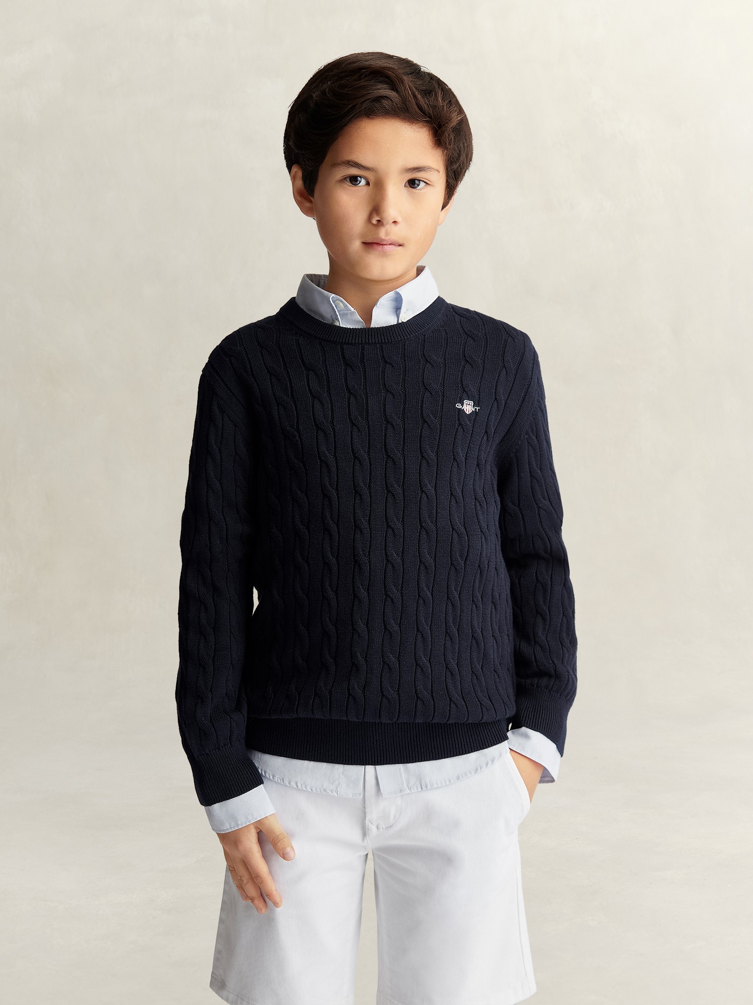 Shield Cotton Cable Neck Sweater - DKK 380 - Spar 50%