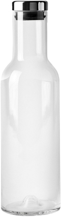 Bottle Carafe, 1 L, Clear/steel