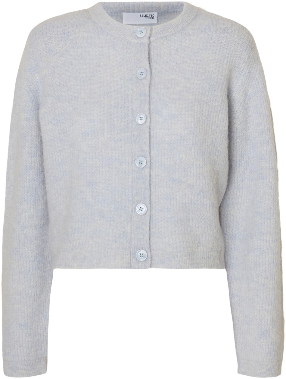 Slfsia RAS LS Knit Cropped Cardigan