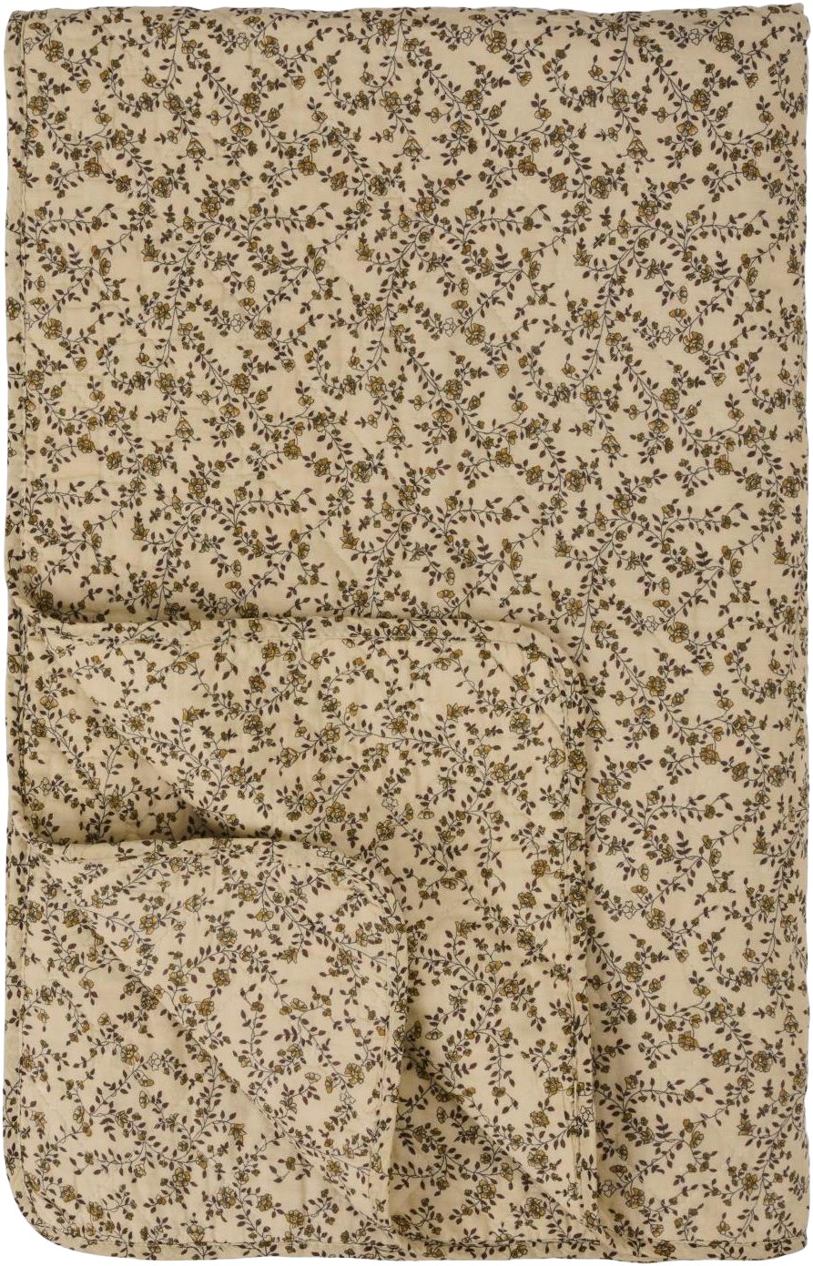 Quilt Cremefarvet M/brune Blomsterranker
