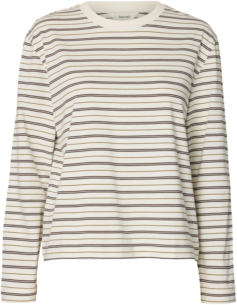Slwessential LS Striped Boxy TEE NO