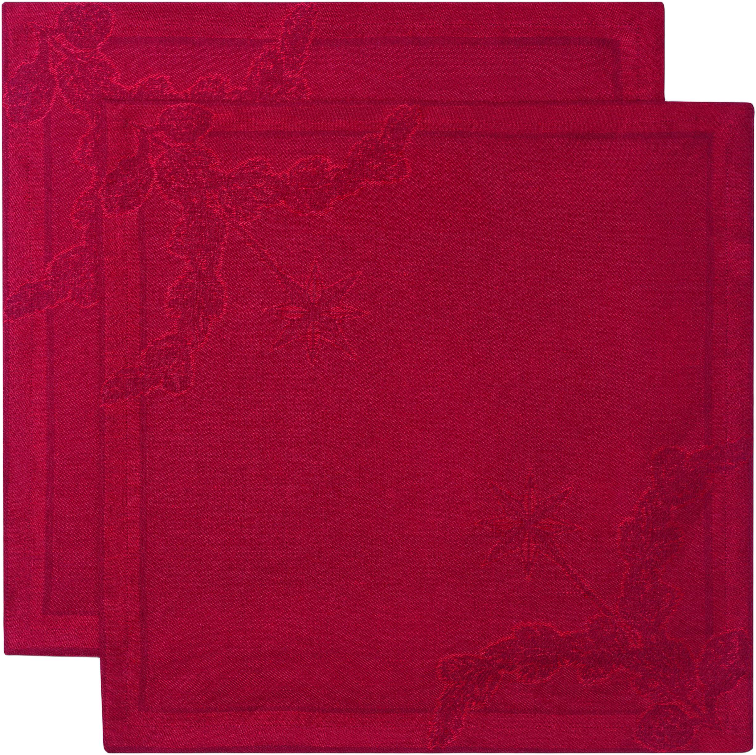 Stjerne Riflet Serviet rød 2pk